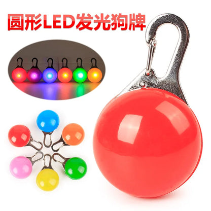 아지1PC LED Luminous Dog Cat Collar Glowing Pendant Flash Lights Pet Leads Bright Necklace Luminous Collar Night Safety Decoration