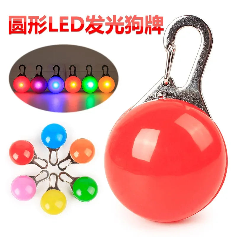 아지1PC LED Luminous Dog Cat Collar Glowing Pendant Flash Lights Pet Leads Bright Necklace Luminous Collar Night Safety Decoration