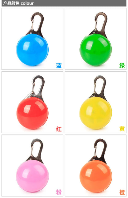 아지1PC LED Luminous Dog Cat Collar Glowing Pendant Flash Lights Pet Leads Bright Necklace Luminous Collar Night Safety Decoration